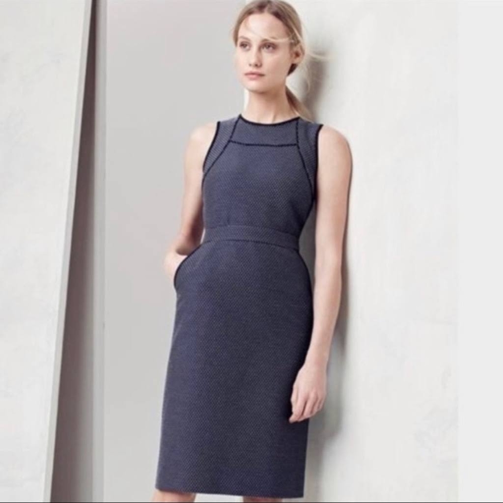 J. Crew Navy Polka Dot Dress